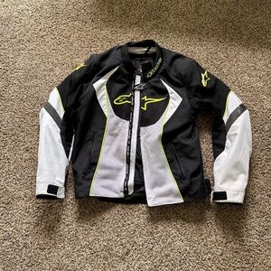 Used Alpinestar Motorcycle Jacket Padded, Size Large